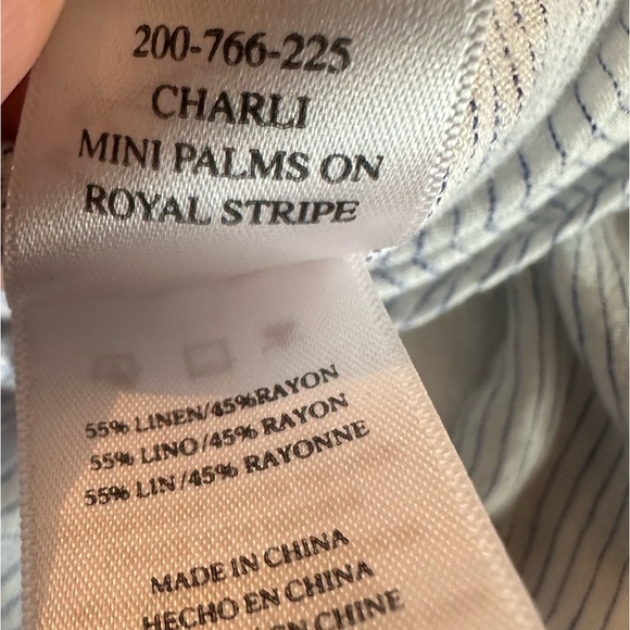 Rails $178 from Neiman Marcus charli palm tree linen blouse. medium. Super soft - Picture 4 of 7